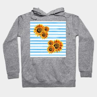 Sunflowers Blue Hoodie